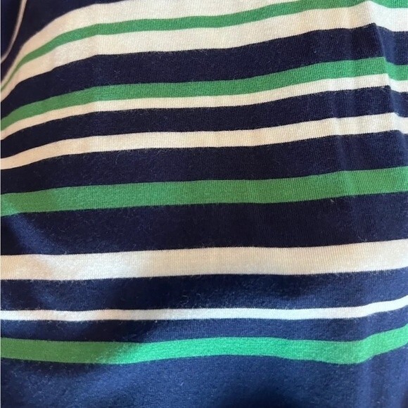 Max Studio navy white and green striped midi dress size small - Picture 5 of 7